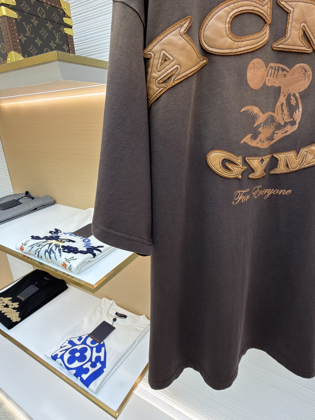 Acne Studios 贴皮徽标做旧T恤 短袖 棕色 白色 A2 CL0401-ADM