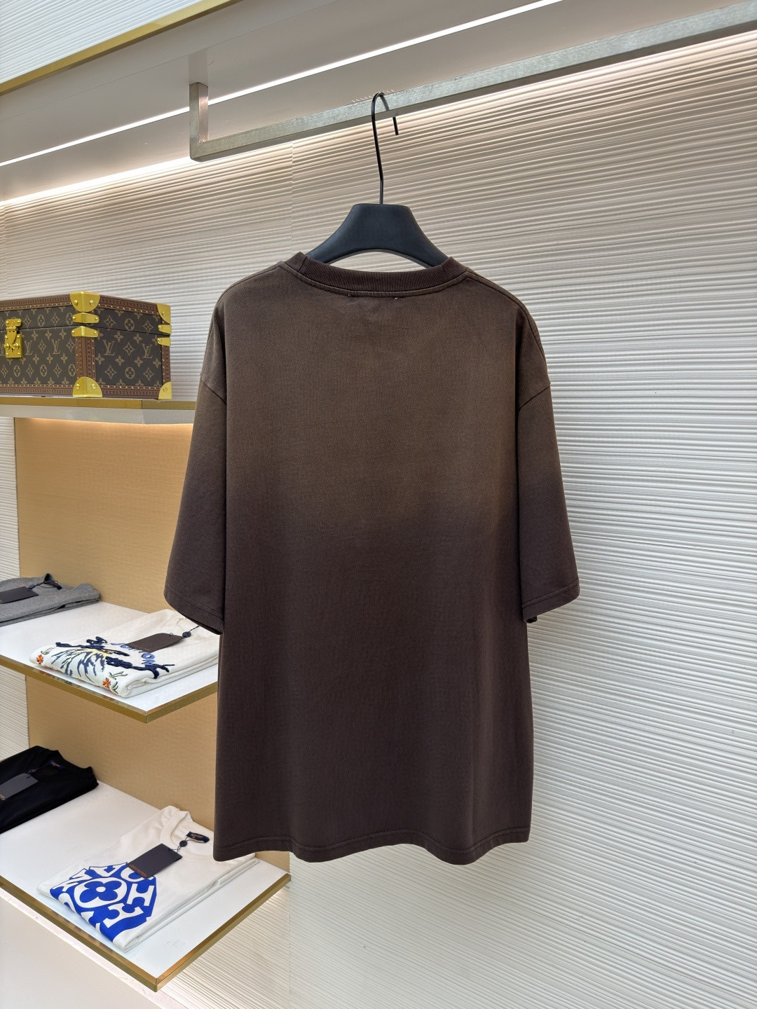 Acne Studios 贴皮徽标做旧T恤 短袖 棕色 白色 A2 CL0401-ADM