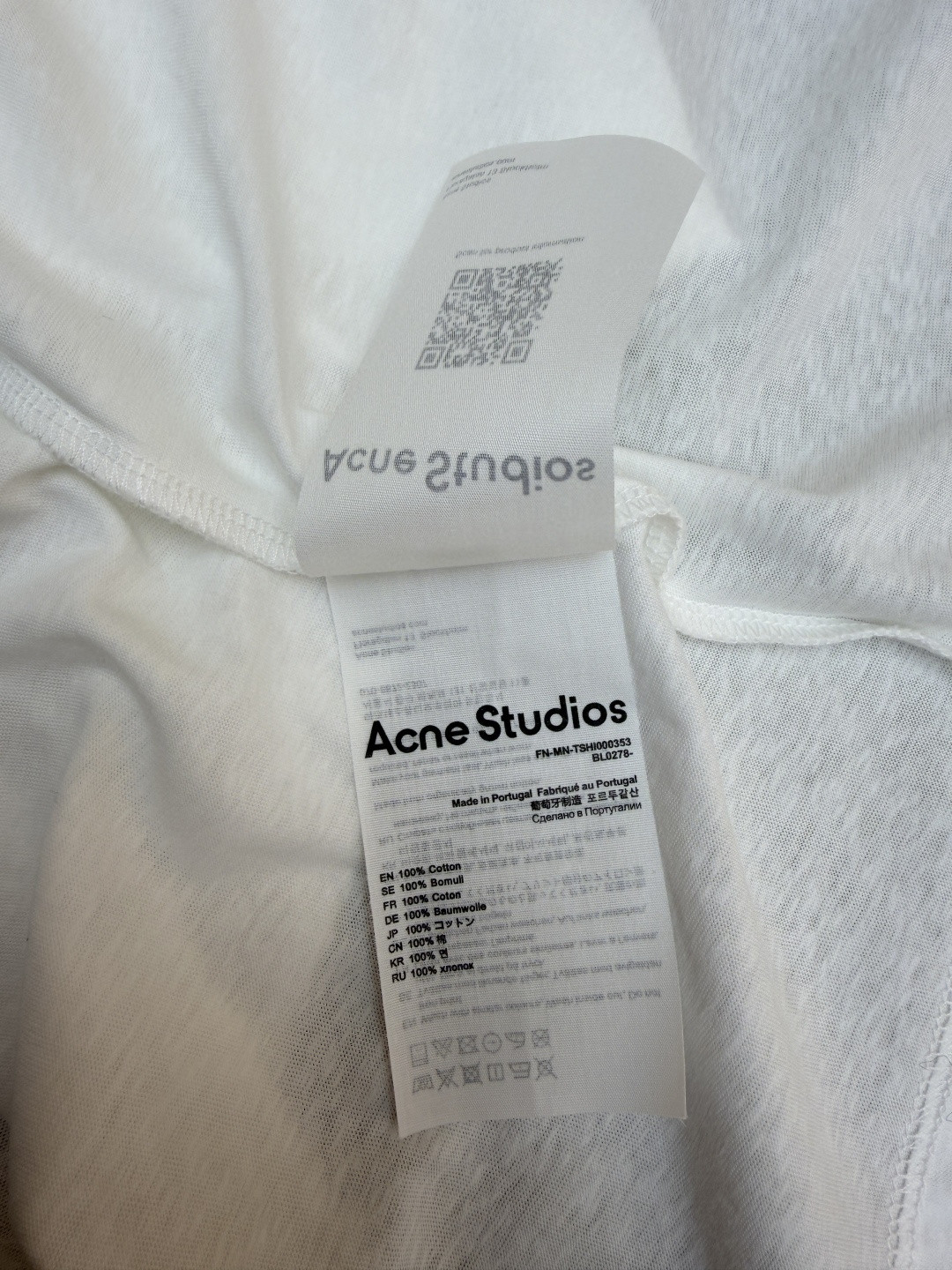 Acne Studios 1996泥染水洗做旧T恤 短袖 黑色 绿色 灰色 粉色 白色 A2 CL0196-BM0