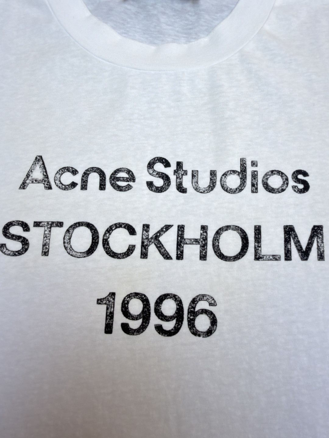 Acne Studios 1996泥染水洗做旧T恤 短袖 黑色 绿色 灰色 粉色 白色 A2 CL0196-BM0