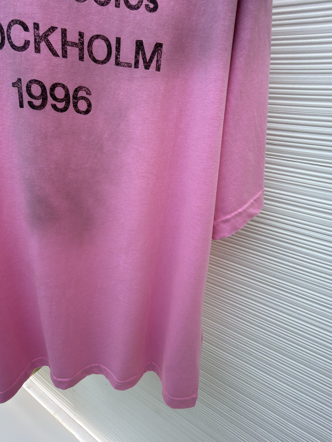 Acne Studios 1996泥染水洗做旧T恤 短袖 黑色 绿色 灰色 粉色 白色 A2 CL0196-BM0