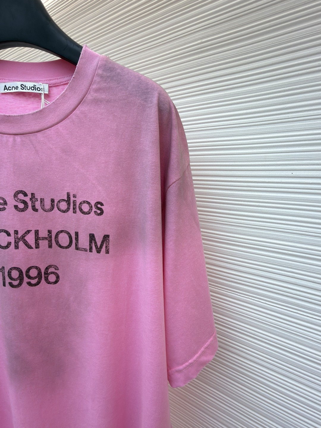 Acne Studios 1996泥染水洗做旧T恤 短袖 黑色 绿色 灰色 粉色 白色 A2 CL0196-BM0