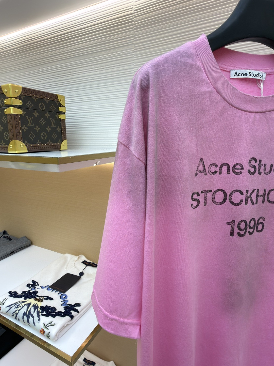 Acne Studios 1996泥染水洗做旧T恤 短袖 黑色 绿色 灰色 粉色 白色 A2 CL0196-BM0