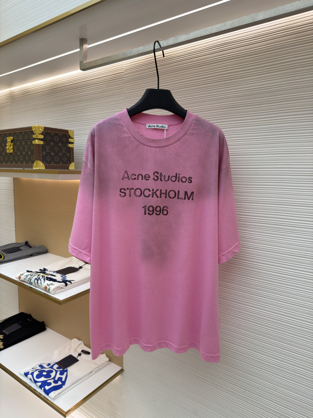 Acne Studios 1996泥染水洗做旧T恤 短袖 黑色 绿色 灰色 粉色 白色 A2 CL0196-BM0