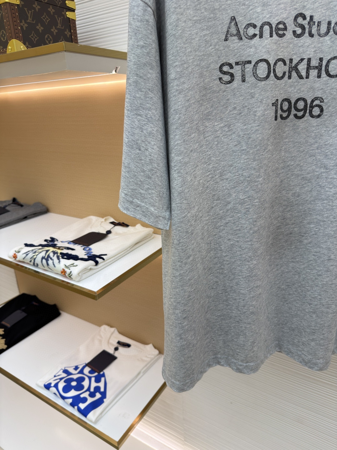 Acne Studios 1996泥染水洗做旧T恤 短袖 黑色 绿色 灰色 粉色 白色 A2 CL0196-BM0