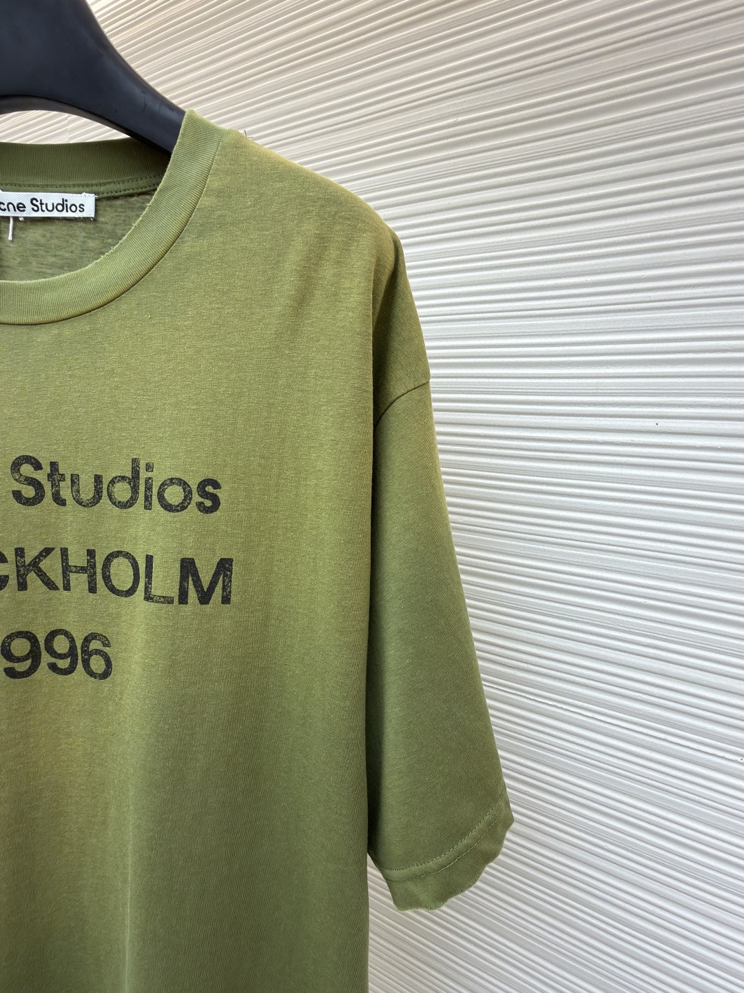 Acne Studios 1996泥染水洗做旧T恤 短袖 黑色 绿色 灰色 粉色 白色 A2 CL0196-BM0