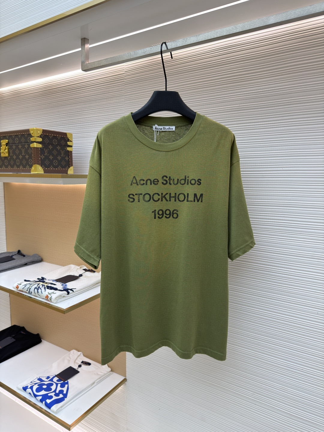 Acne Studios 1996泥染水洗做旧T恤 短袖 黑色 绿色 灰色 粉色 白色 A2 CL0196-BM0