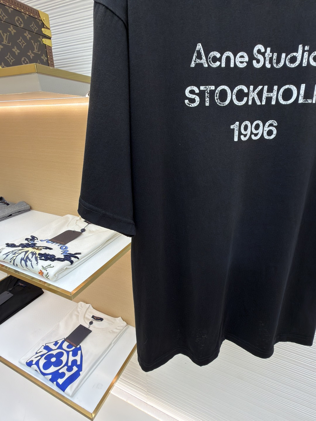 Acne Studios 1996泥染水洗做旧T恤 短袖 黑色 绿色 灰色 粉色 白色 A2 CL0196-BM0