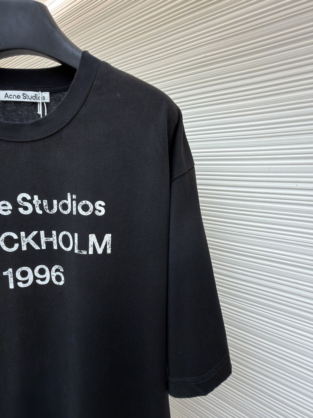 Acne Studios 1996泥染水洗做旧T恤 短袖 黑色 绿色 灰色 粉色 白色 A2 CL0196-BM0