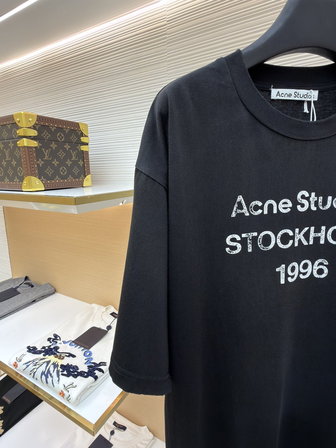 Acne Studios 1996泥染水洗做旧T恤 短袖 黑色 绿色 灰色 粉色 白色 A2 CL0196-BM0
