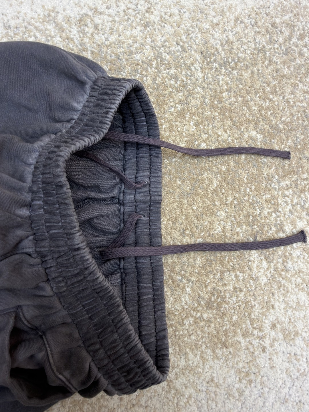 Acne Studios 做旧徽标拉链口袋松紧腰运动裤 休闲裤 长裤 裤子 黑灰色 A7 CK0130-BM0