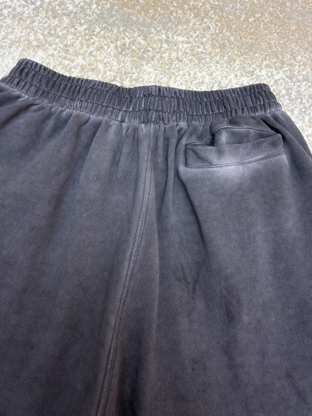 Acne Studios 做旧徽标拉链口袋松紧腰运动裤 休闲裤 长裤 裤子 黑灰色 A7 CK0130-BM0