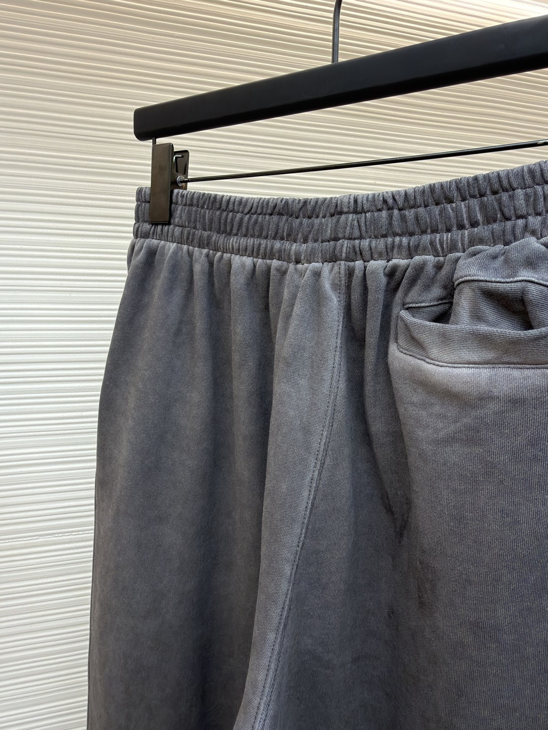 Acne Studios 做旧徽标拉链口袋松紧腰运动裤 休闲裤 长裤 裤子 黑灰色 A7 CK0130-BM0