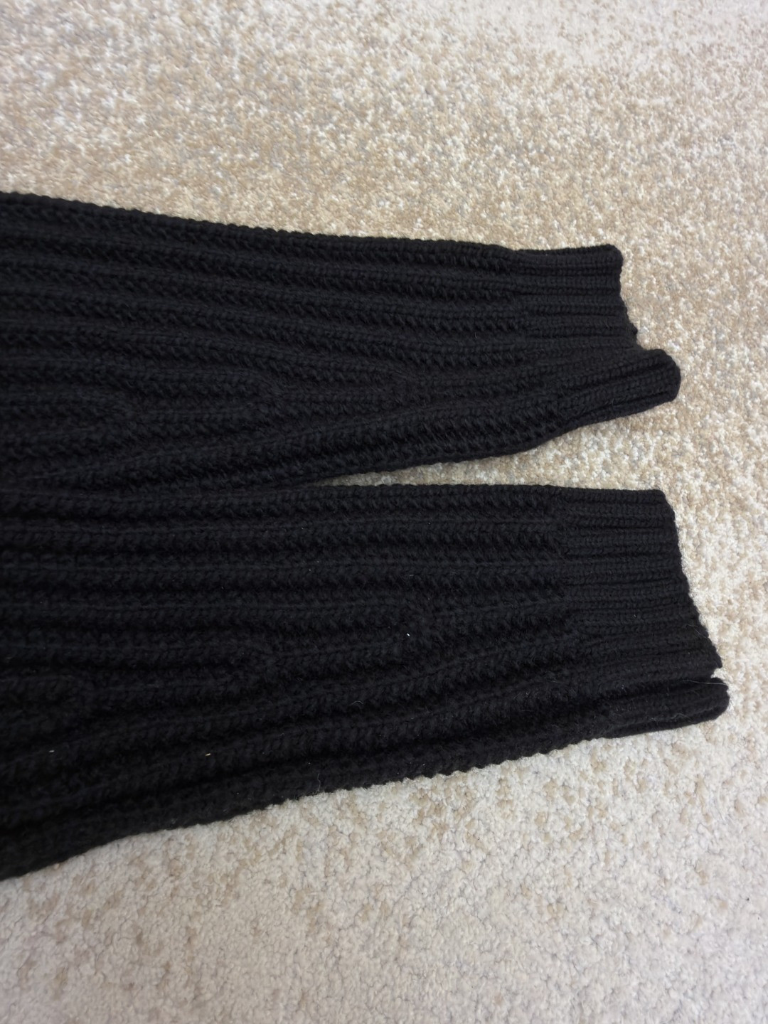 Acne Studios 后背刺绣字母logo拉链毛衣 针织衫 外套 长袖 黑色 B0