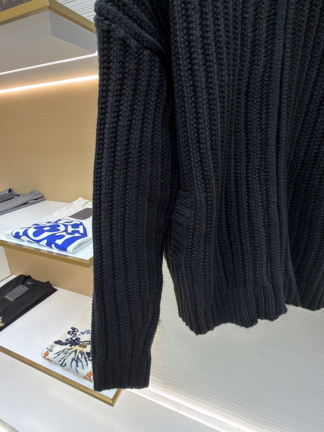 Acne Studios 后背刺绣字母logo拉链毛衣 针织衫 外套 长袖 黑色 B0