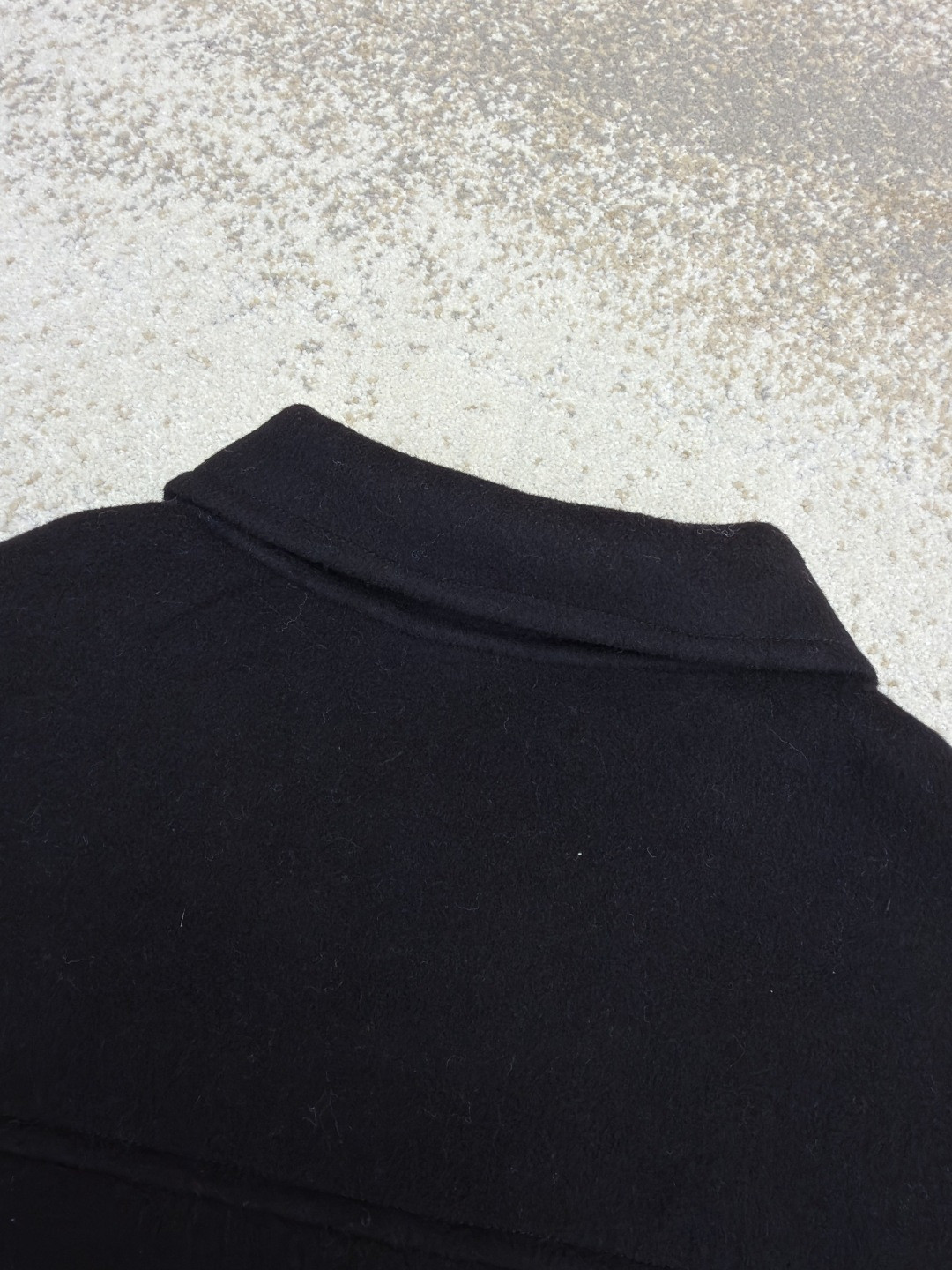 Acne Studios 翻领拉链落肩羊毛外套 夹克 长袖 燕麦色 黑色 C0 B90837-633