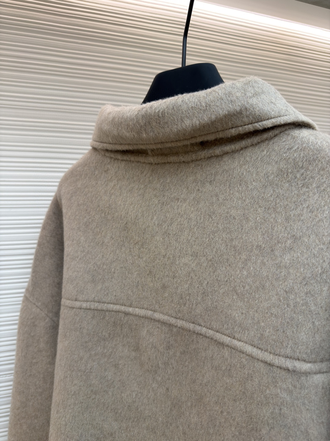 Acne Studios 翻领拉链落肩羊毛外套 夹克 长袖 燕麦色 黑色 C0 B90837-633