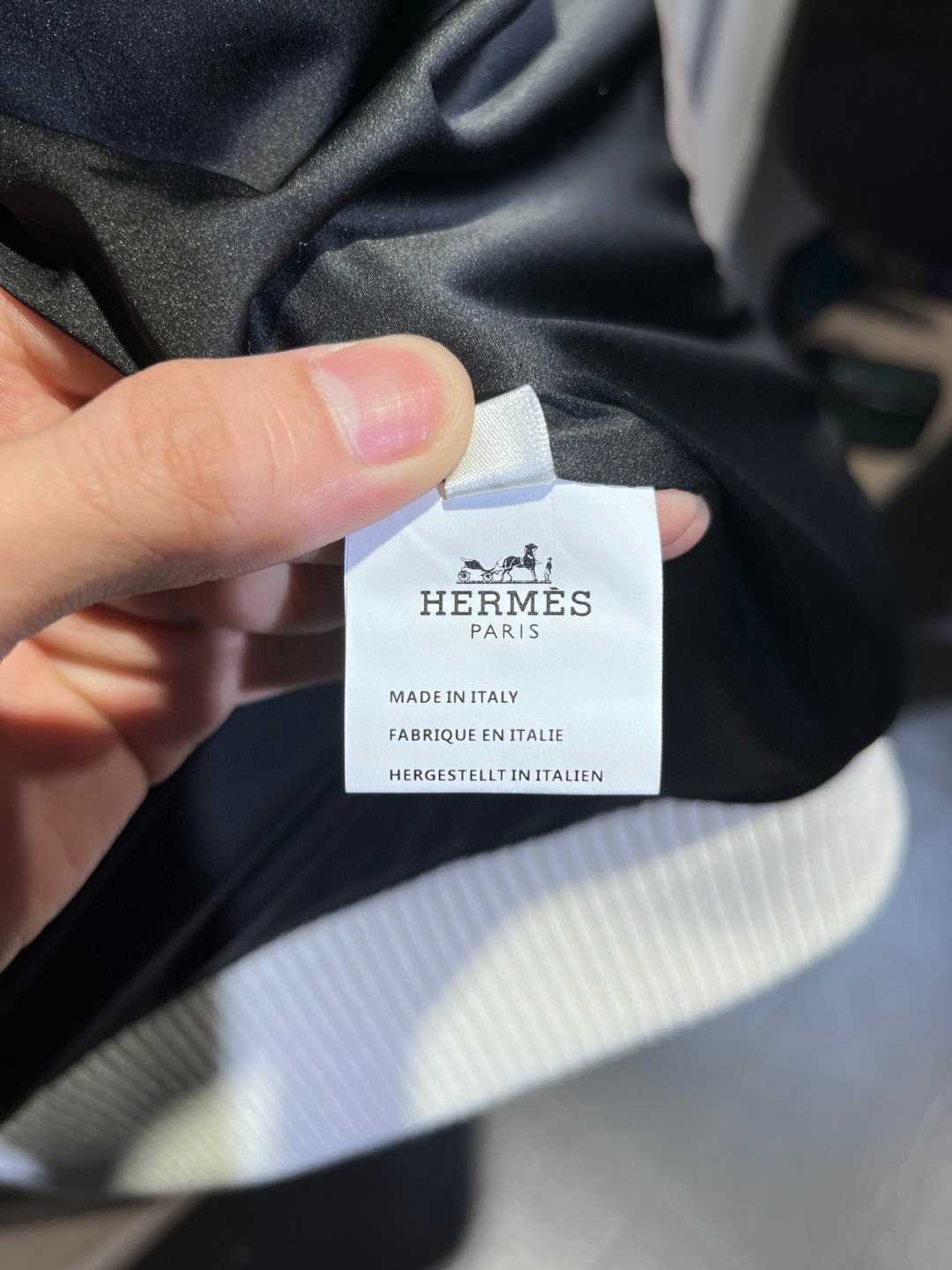 HERMES 爱马仕 棒球皮草拉链外套 夹克 长袖 保暖 米白色