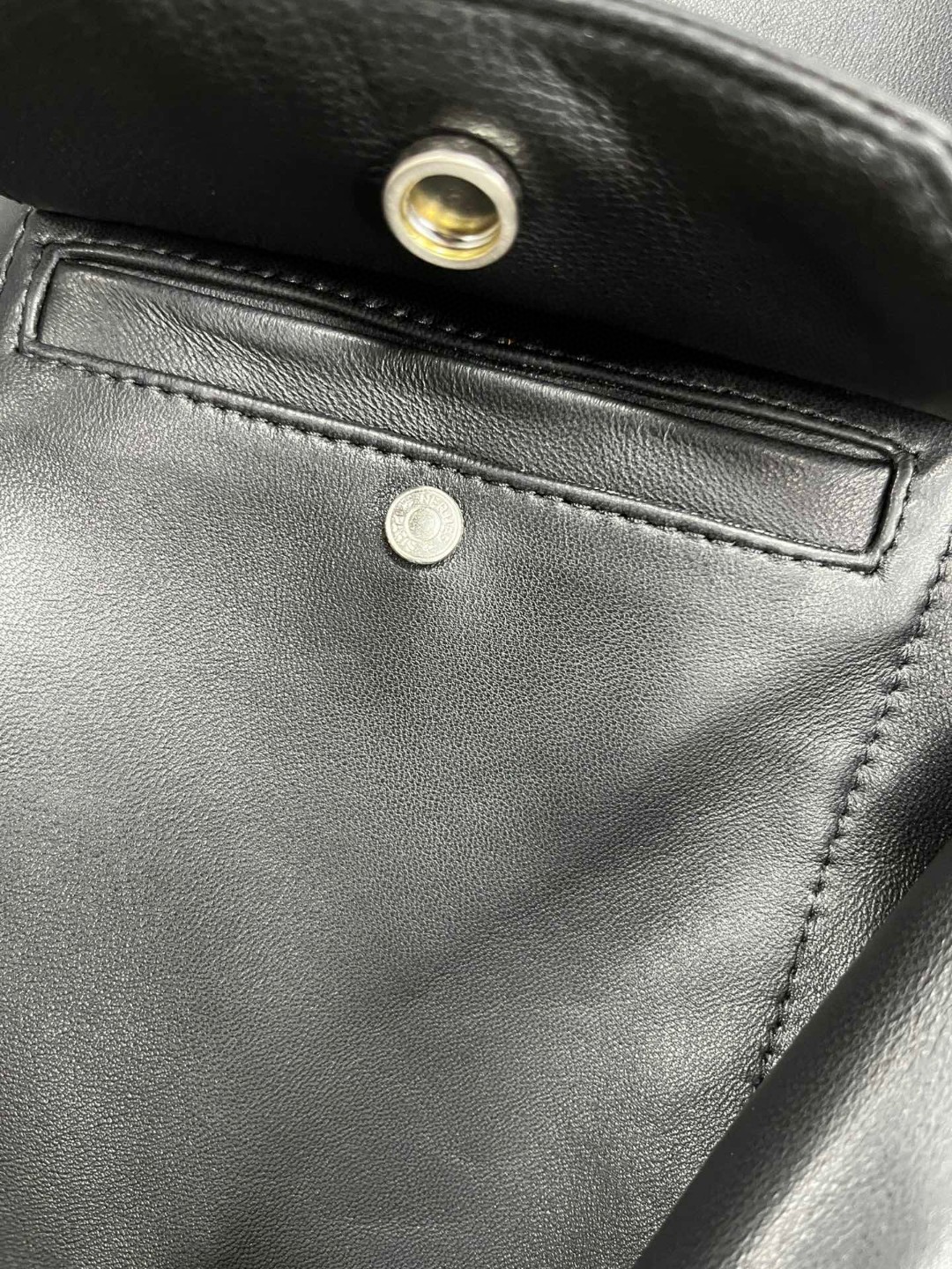 HERMES 爱马仕 羊皮拉链商务夹克 外套 皮衣 长袖 黑色 