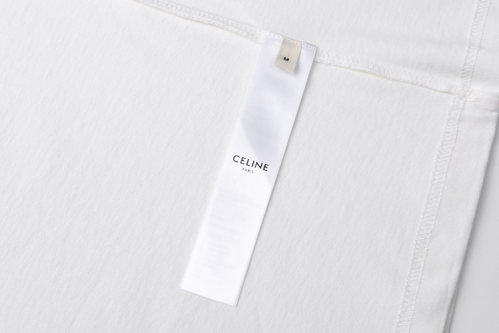 CELINE 赛琳 植绒字母印花 短袖 T恤 圆领 夏款 白色 A0