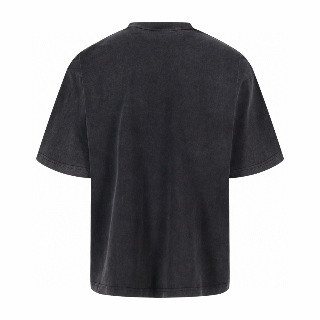 Balenciaga 巴黎世家 模糊圆环印花水洗短袖 T恤 圆领 夏季 黑色 A0 764235TTVN59034