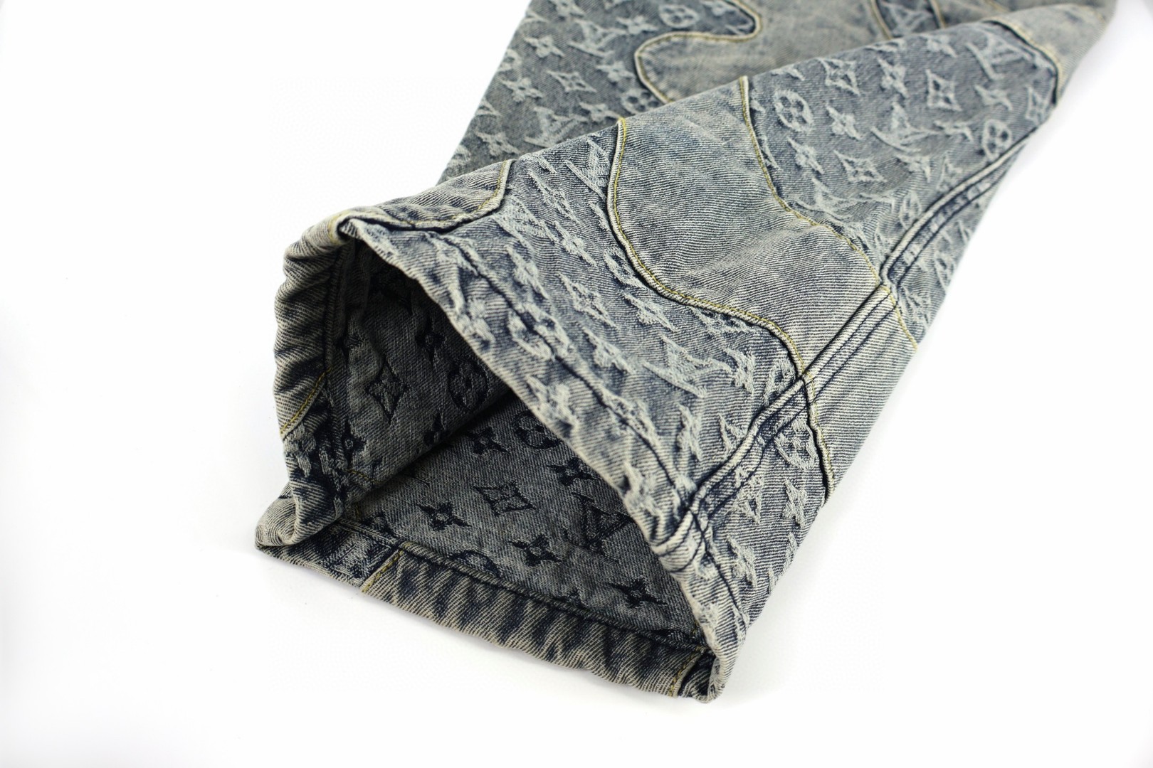 LOUIS VUITTON 路易威登 Nigo 联名款 拼接牛仔裤 裤子 长裤 蓝色 B5 1A9GGJ