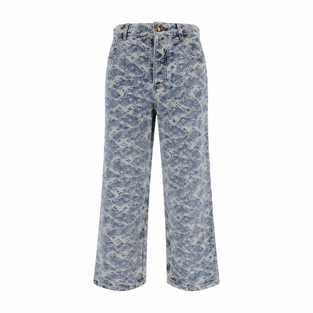 LOUIS VUITTON 路易威登 满印提花滑板牛仔裤 裤子 长裤 B0 1AJBJY