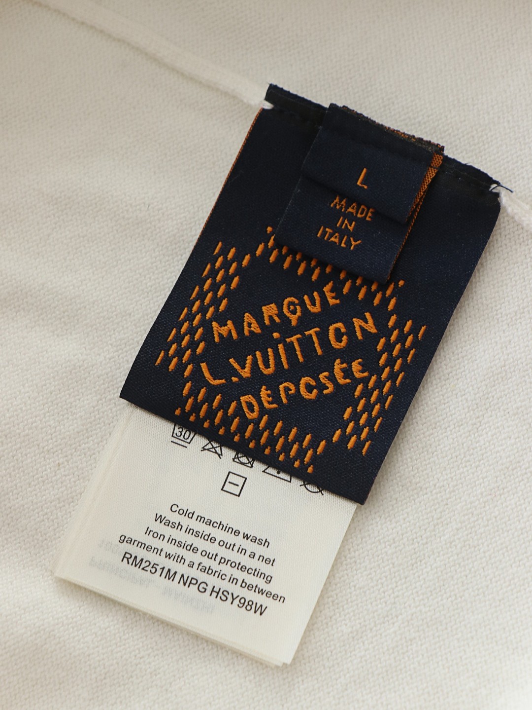 LOUIS VUITTON 路易威登 LV 珍珠扣马球衫polo 夏季 T恤 短袖 海军蓝 白色 A5 1AFQQJ