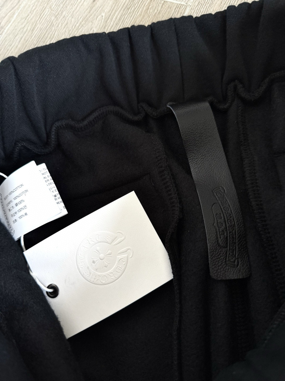 Chrome Hearts 克罗心 彩色十字架印花松紧腰束脚运动裤 抓绒 卫裤 休闲裤 长裤 裤子 黑色 