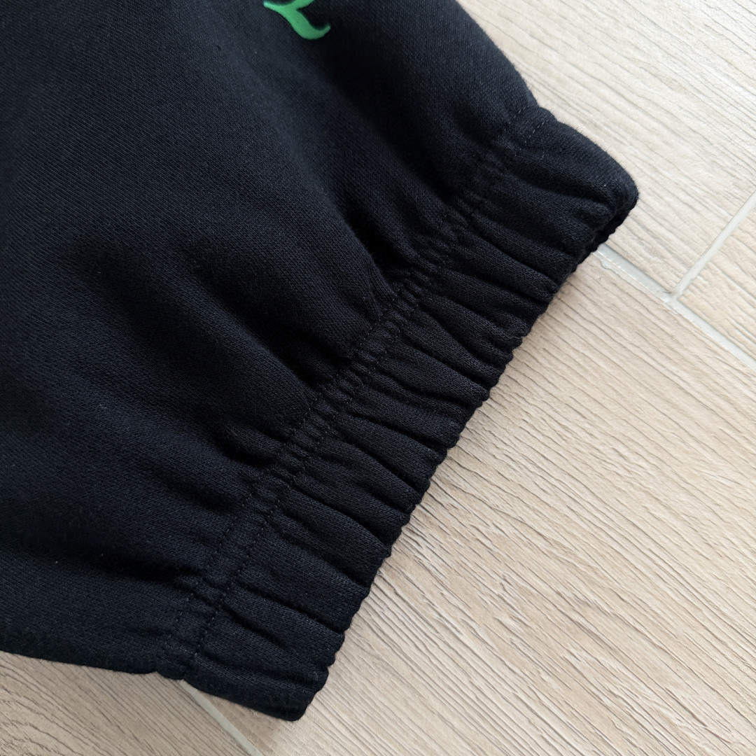 Chrome Hearts 克罗心 彩色十字架印花松紧腰束脚运动裤 抓绒 卫裤 休闲裤 长裤 裤子 黑色 