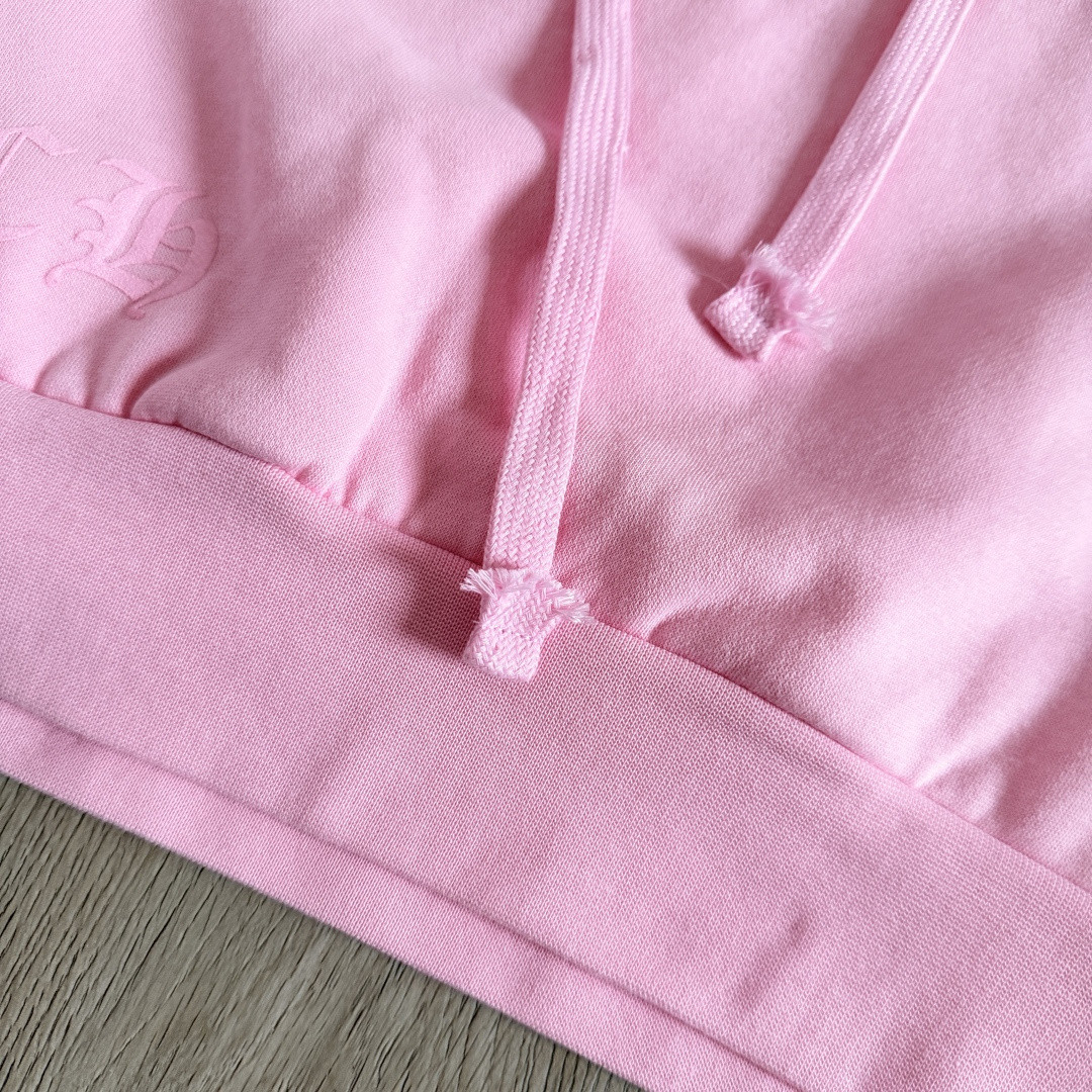 Chrome Hearts 克罗心 马蹄十字花臂 纽约周年限定连帽卫衣 帽衫 套头 外套 粉蓝色 A5 