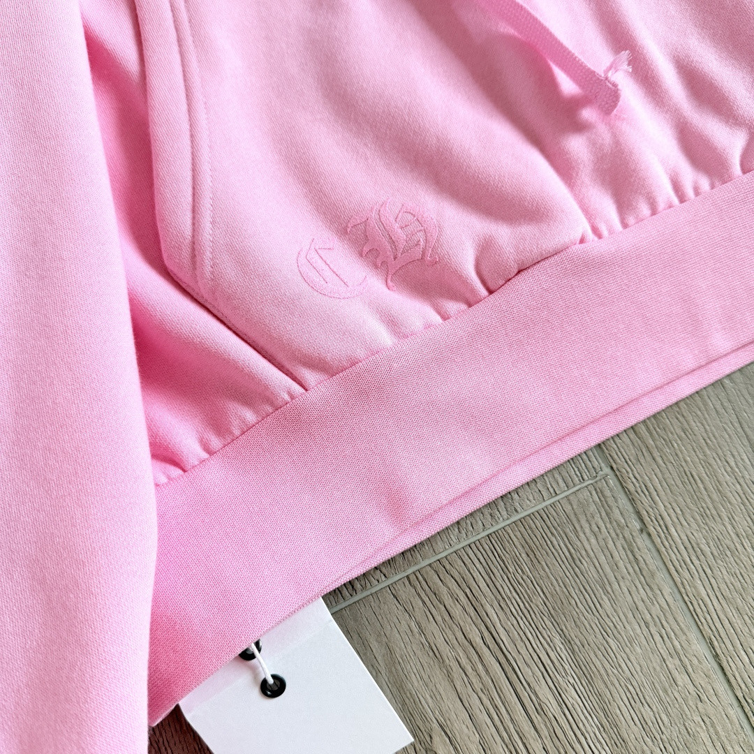 Chrome Hearts 克罗心 马蹄十字花臂 纽约周年限定连帽卫衣 帽衫 套头 外套 粉蓝色 A5 