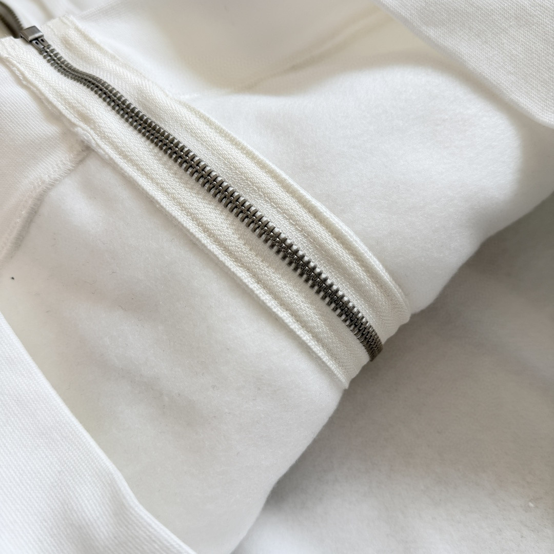 925纯银 Chrome Hearts 克罗心 经典马蹄花臂内里抓绒拉链卫衣 外套 长袖 白色 A5