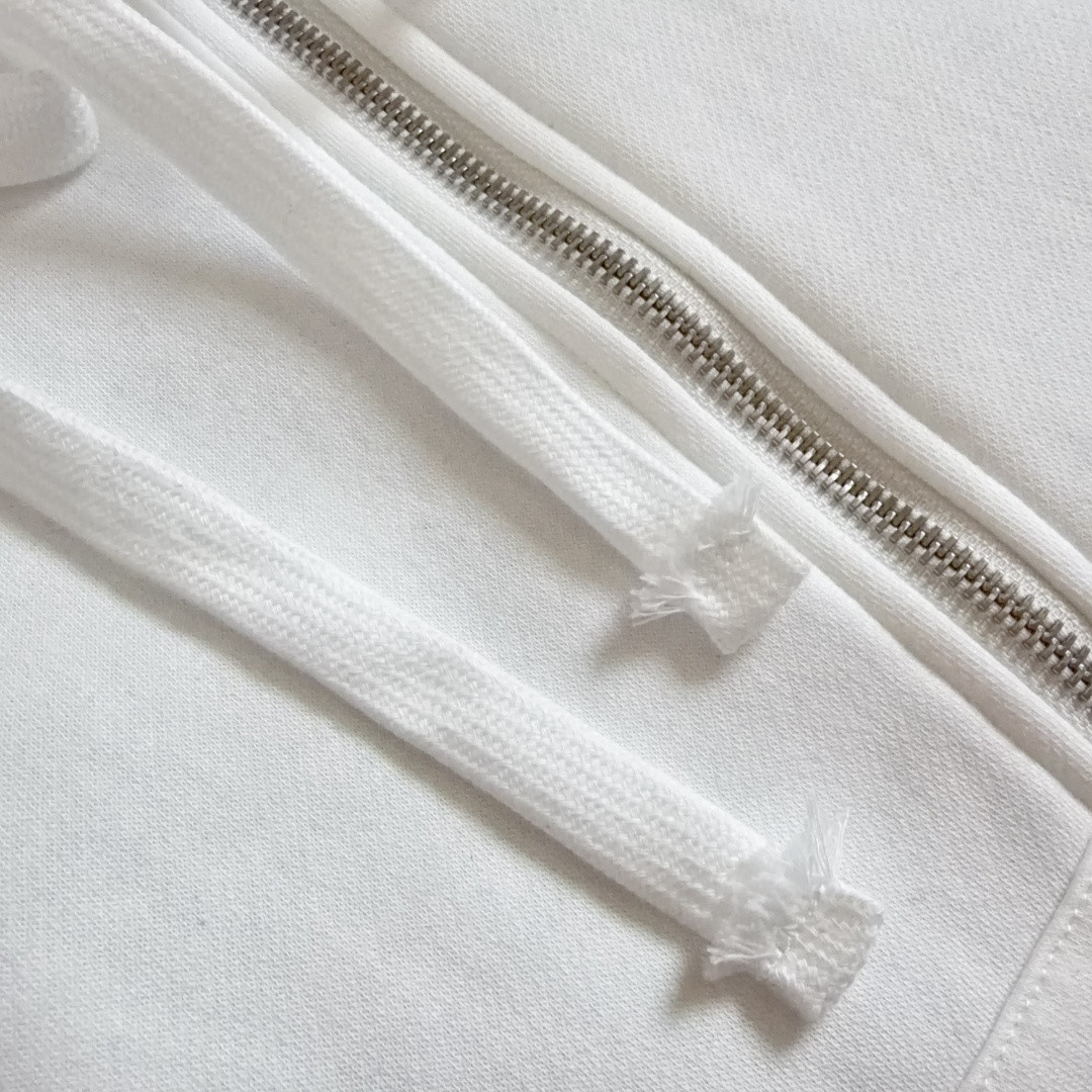 925纯银 Chrome Hearts 克罗心 经典马蹄花臂内里抓绒拉链卫衣 外套 长袖 白色 A5