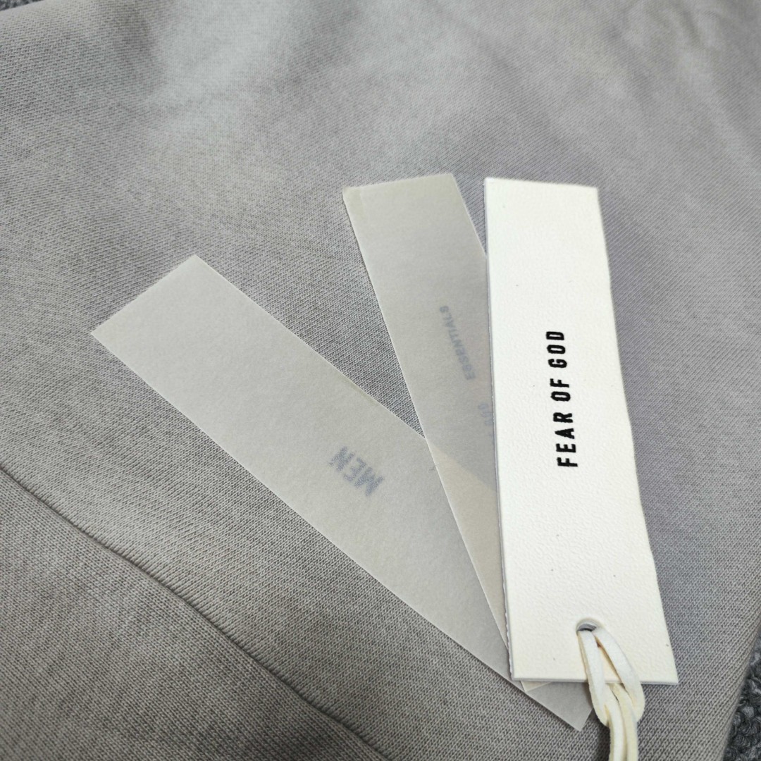 Fear of God Essentials 2026 硅胶字母印花 抓绒 套头连帽卫衣 外套 黑色 灰色