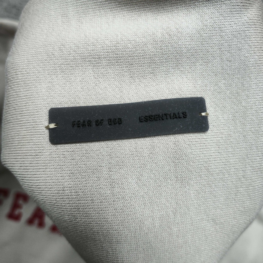 Fear of God Essentials 2026 硅胶字母印花 抓绒 套头连帽卫衣 外套 黑色 灰色