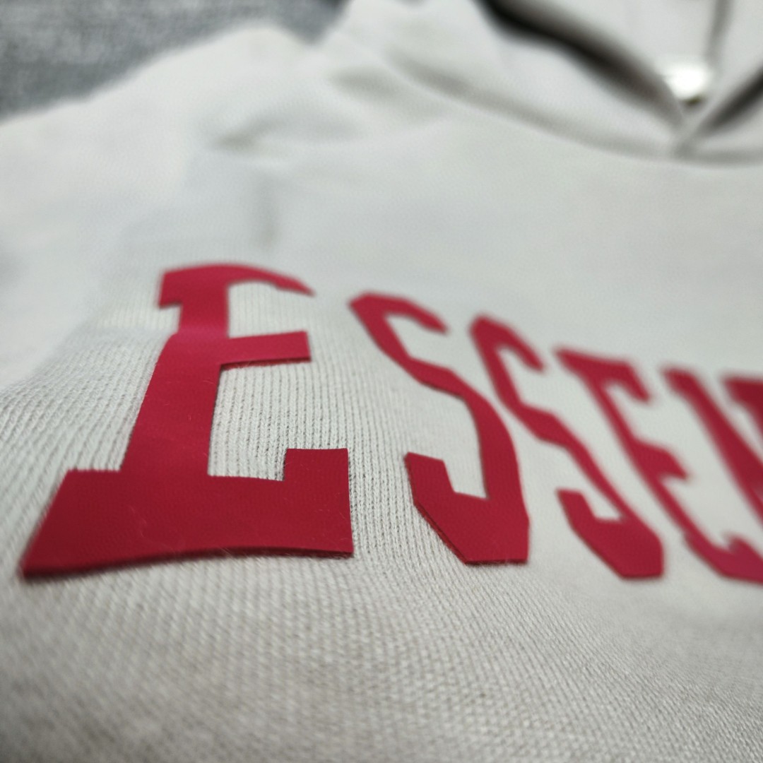 Fear of God Essentials 2026 硅胶字母印花 抓绒 套头连帽卫衣 外套 黑色 灰色