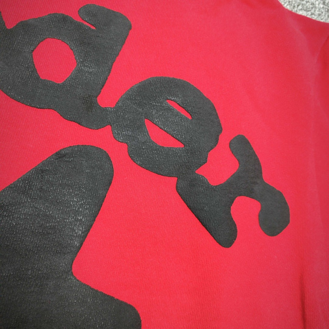 Sp5der 黑色Sp5der字母 星星印花套头连帽卫衣 外套 红色 B0 