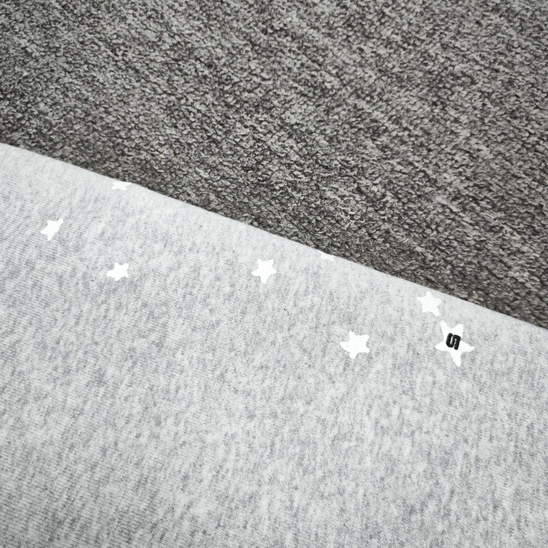 Sp5der 白色Sp5der字母 星星蜘蛛网套头连帽卫衣 外套 浅灰色 B0 