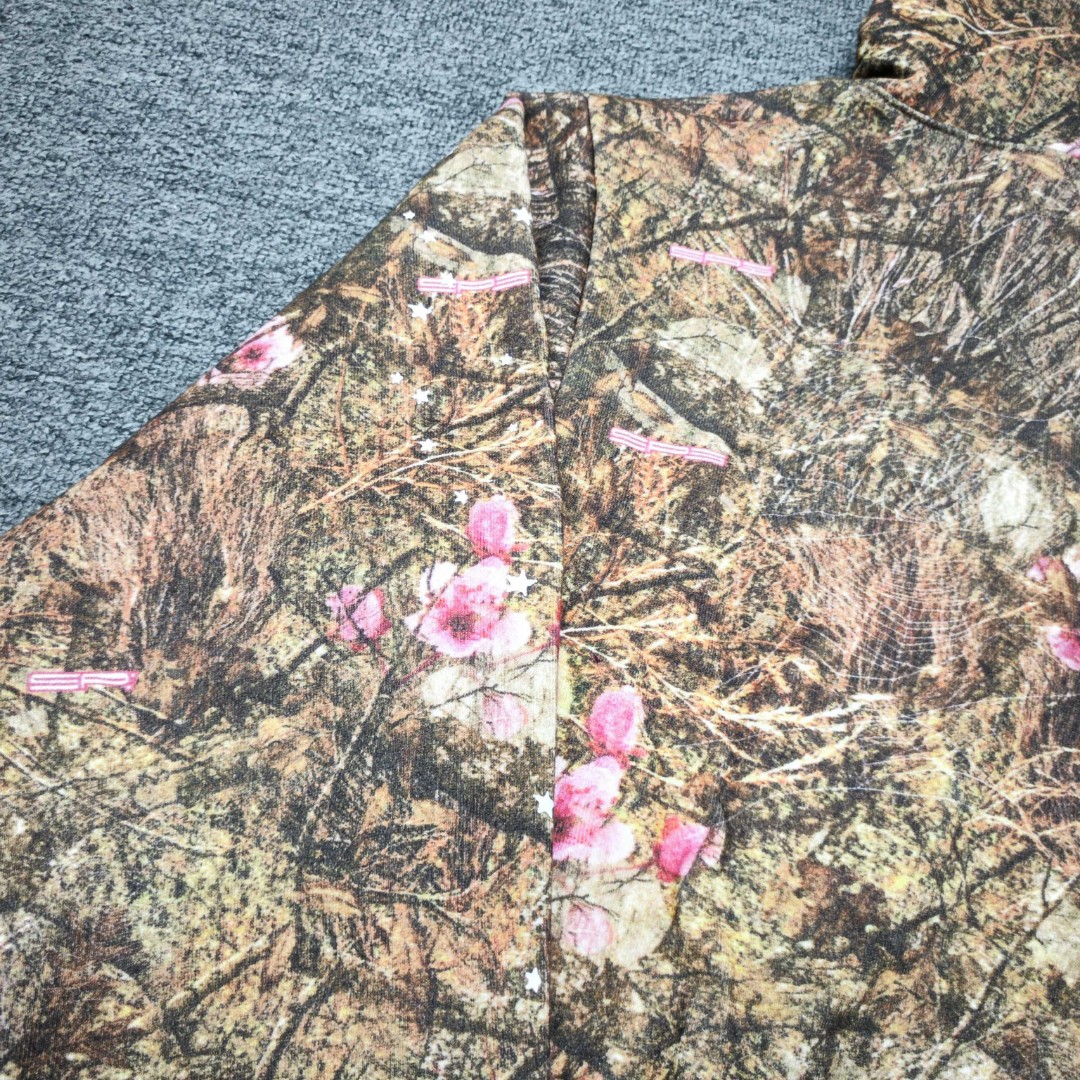 Sp5der 黄色Sp5der字母 星星蜘蛛网套头连帽卫衣 外套 树纹色 B0 