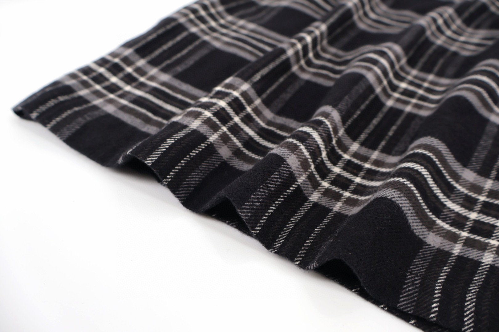 Chrome Hearts 克罗心 法兰绒格纹翻领衬衫 外套 长袖 黑色 B0