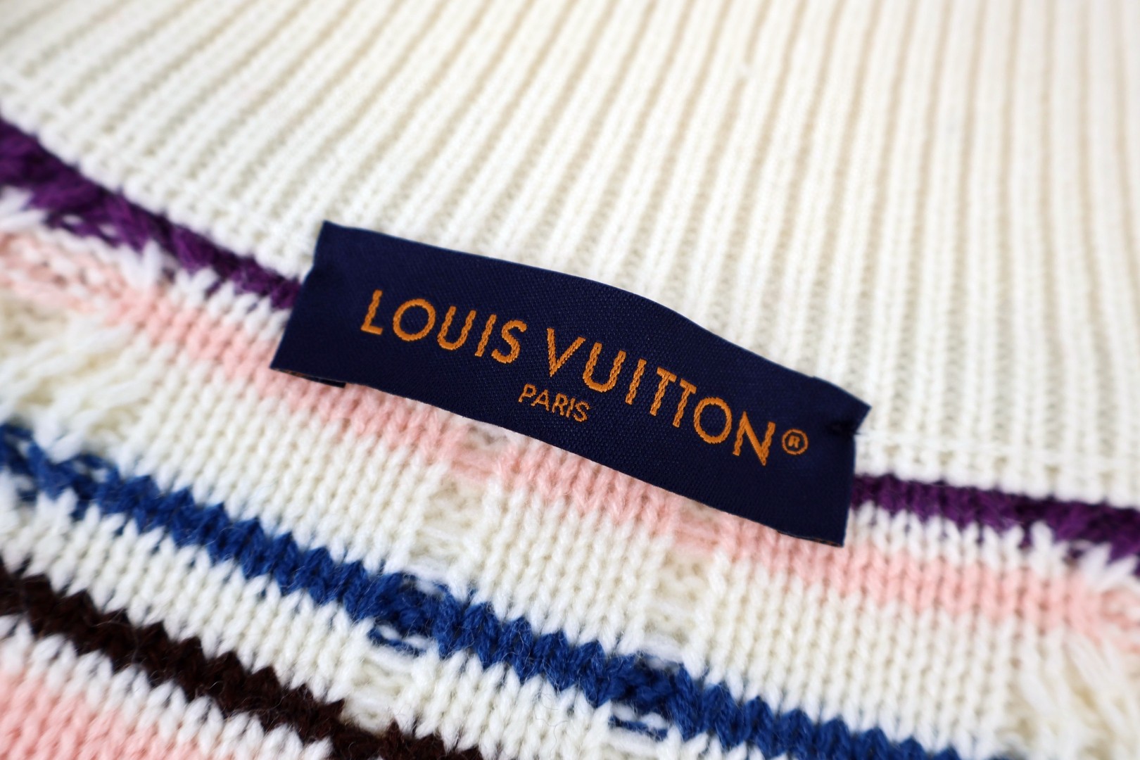 LOUIS VUITTON 路易威登 拼色绞花拉链针织毛衣 开衫 外套 B5 1AJUU5