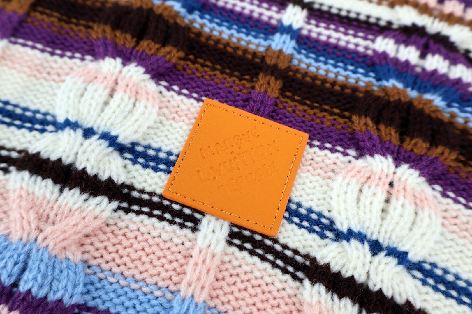 LOUIS VUITTON 路易威登 拼色绞花拉链针织毛衣 开衫 外套 B5 1AJUU5