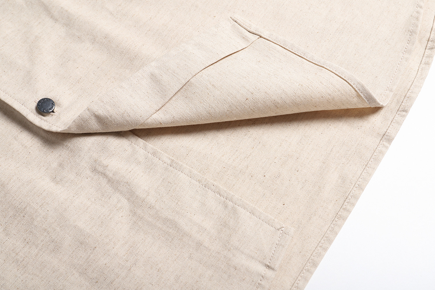 PRADA 普拉达 亚麻徽标衬衫 长袖 米色 A5 GEC105-14J2-F0ABR-S-OOO