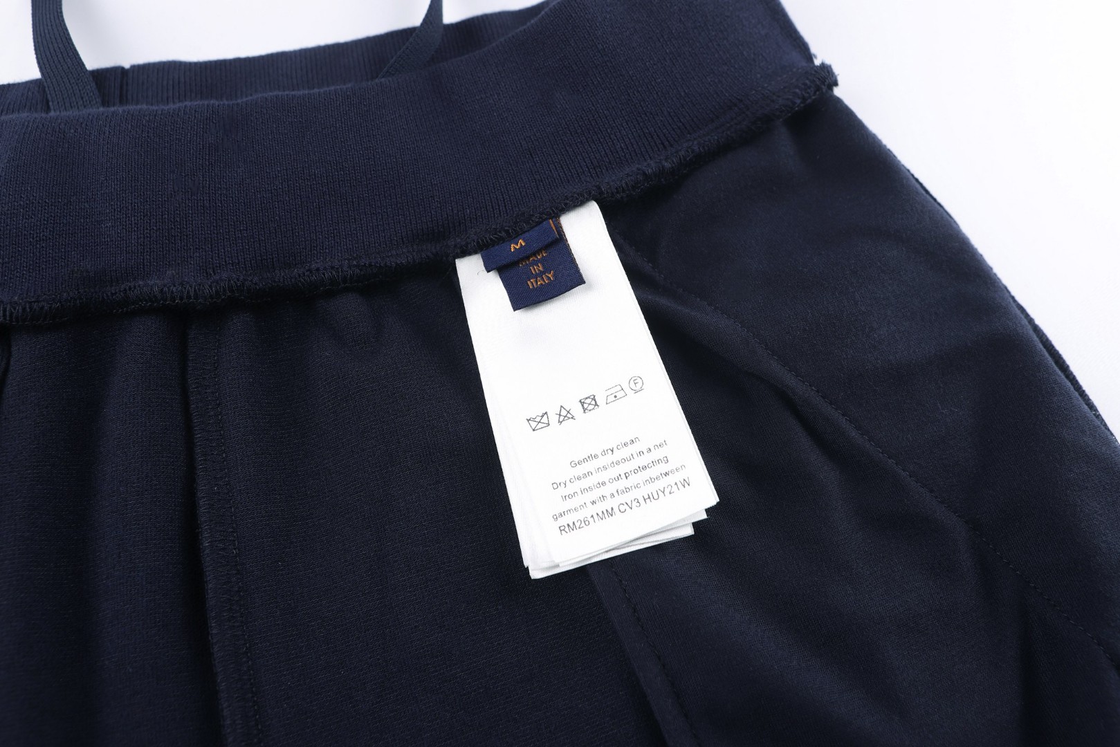 LOUIS VUITTON 路易威登 丝绒抽绳针织束脚休闲裤 运动裤 裤子 长裤 藏蓝色 B5 1AJCCL