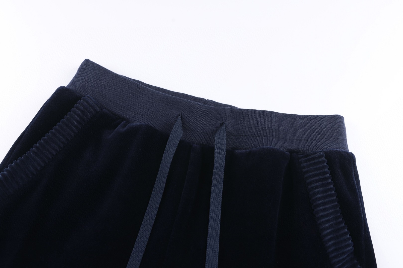 LOUIS VUITTON 路易威登 丝绒抽绳针织束脚休闲裤 运动裤 裤子 长裤 藏蓝色 B5 1AJCCL
