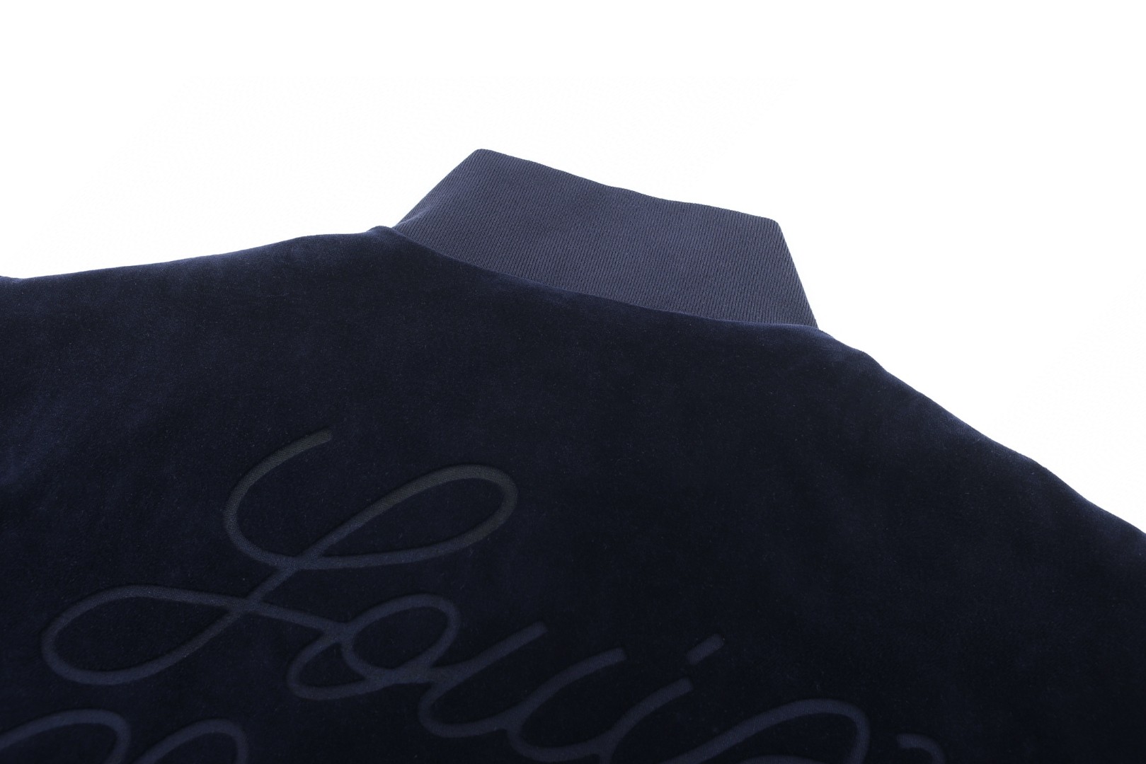 LOUIS VUITTON 路易威登 丝绒拉链运动外套 夹克 藏蓝色 B5 1AJCCD