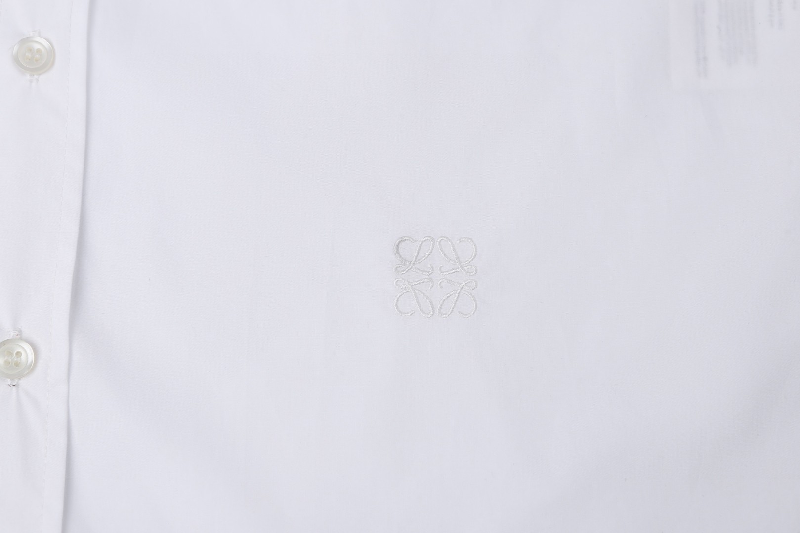 Loewe 罗意威 纯色刺绣logo翻领单排扣衬衫 外套 长袖 白色 A5