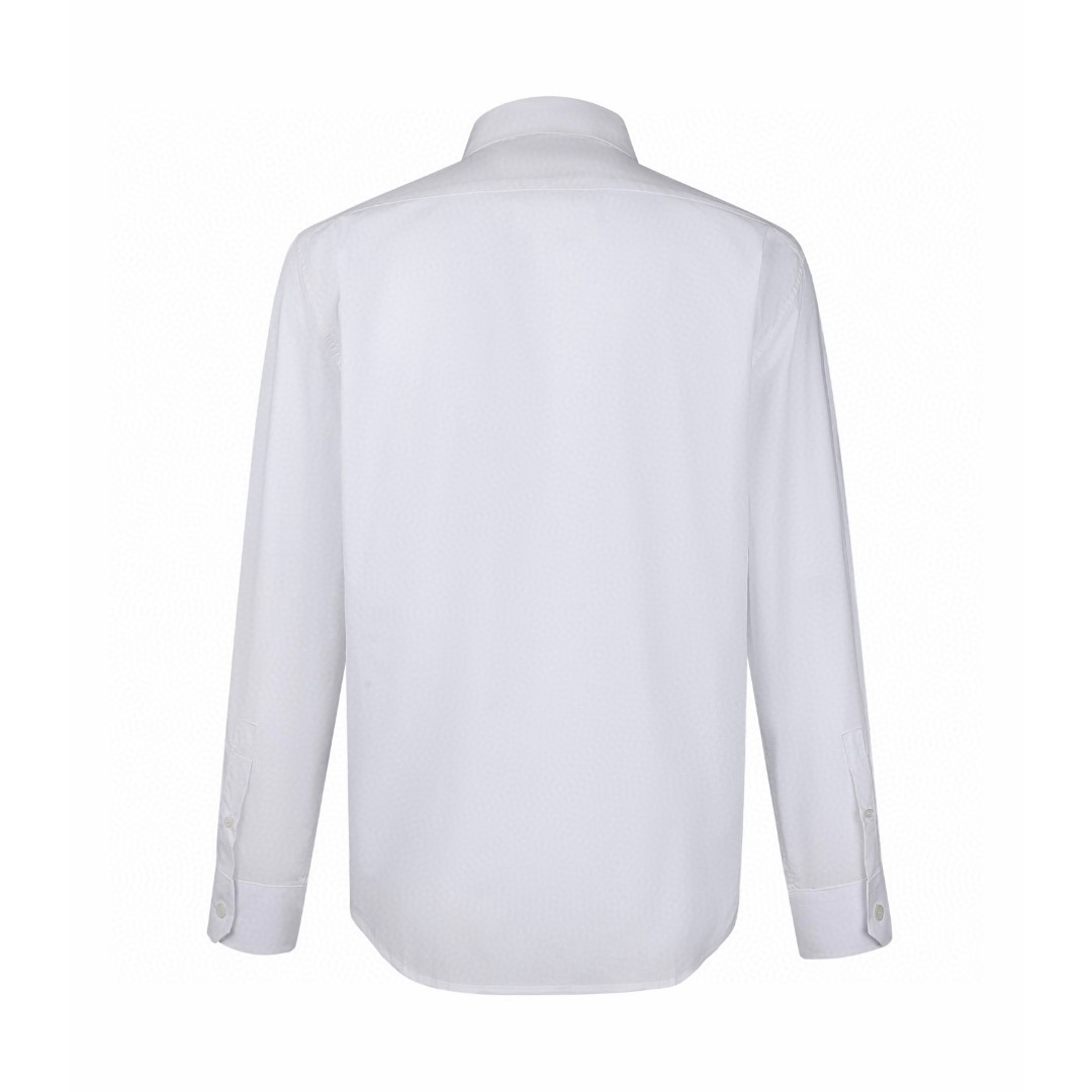 Loewe 罗意威 纯色刺绣logo翻领单排扣衬衫 外套 长袖 白色 A5