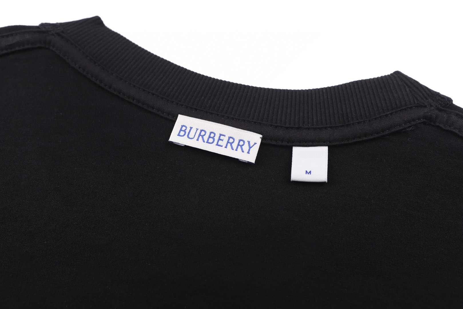 Burberry 巴宝莉 格纹拼色圆领短袖 T恤 夏季 白色 黑色 A0